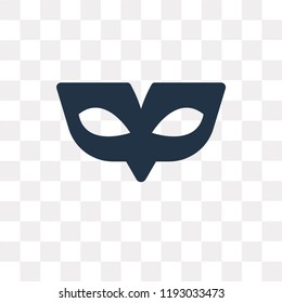 Small Carnival Mask vector icon isolated on transparent background, Small Carnival Mask transparency concept can be used web and mobile