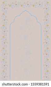 a small carpet used by Muslims for kneeling on when praying.