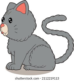 Kleine Katze auf weißem Hintergrund
