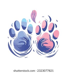 Small cat walking barefoot over white