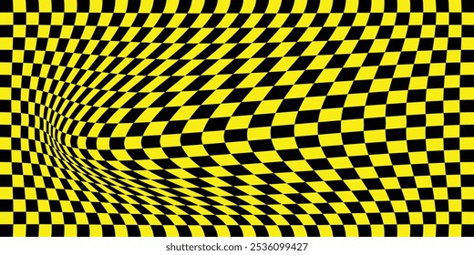 Pequeño patrón de cuadros sin fisuras. Negro y amarillo. Para fondos de Web, tela, textil y Fondo de pantalla.