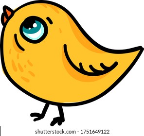 Small chick , illustration, vector on white background