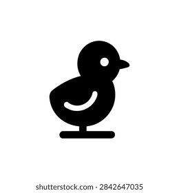 Small Chick Standing Side View Solid Icon