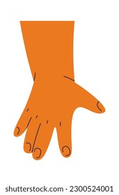 Pequeña mano infantil. Ilustración del vector