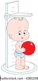 Small child measuring height