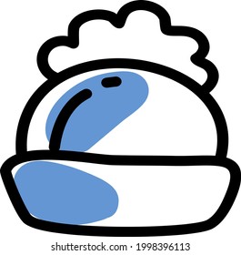 Sombrero pequeño para niños, ilustración, con fondo blanco.