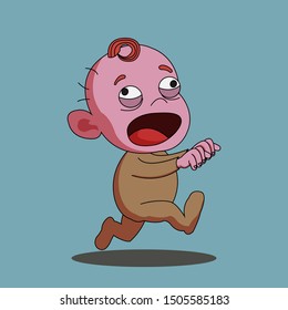 small children walking illustration design, halloween vector design.