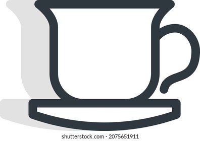 Small china cup, illustration, vector, on a white background.