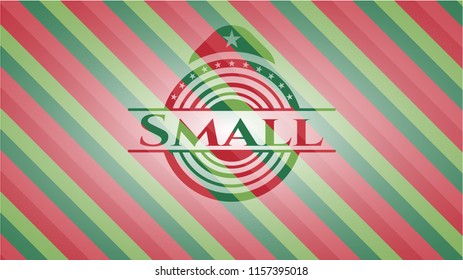 Small christmas colors emblem.