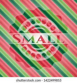 Small christmas colors emblem. Vector Illustration. Detailed.