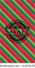 Small christmas colors style emblem.