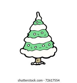 small christmas tree cartoon