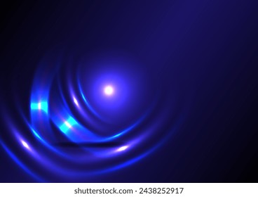 Pequeño círculo de luz espectro de energía señal de fondo hi tech abstracto mundo futurista chispa resplandor ilustración vectorial EPS10
