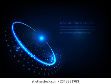 small circle light surrounds ai abstract background background concept high tech concept energy