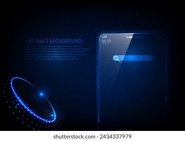small circle light surrounds ai abstract background background concept high tech concept energy phone