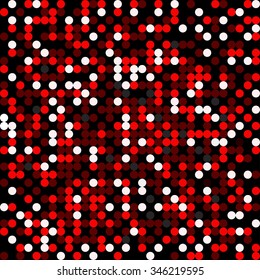 small circles on a black background Seamless geometric pattern