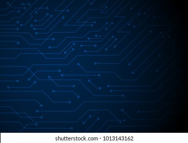 Small circuit lines texture on dark blue background