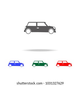 small city car icon. Elements in multi colored icons for mobile concept and web apps. Icons for website design and development, app development on white background