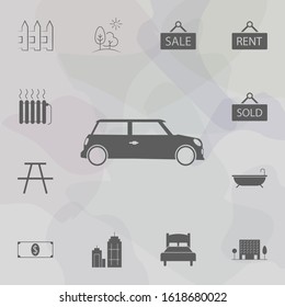 Small city car icon. Web icons universal set for web and mobile