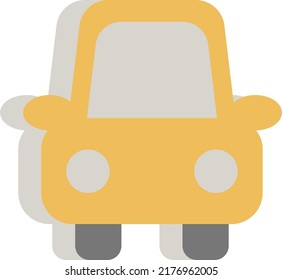 Small City car, illustration, vector on a white background.
