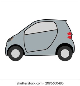 diseño vectorial de vista lateral de coche de pequeña ciudad
