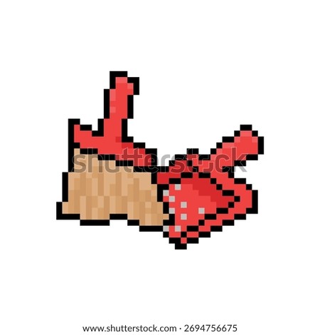 small cleaning broom pixel art