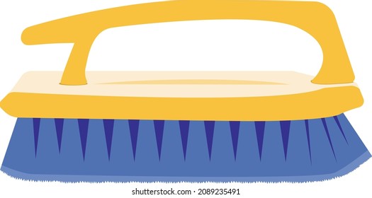 Small cleaning brush, illustration, vector on a white background.