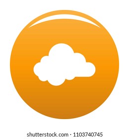 Small cloud icon. Simple illustration of small cloud vector icon for any design orange