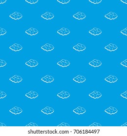 Small cloud pattern repeat seamless in blue color for any design. Vector geometric illustration