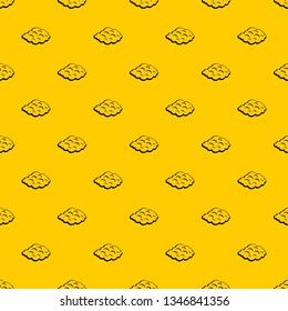 Small cloud pattern seamless vector repeat geometric yellow for any design
