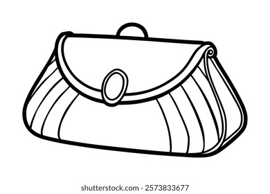 A small clutch purse, perfect for an evening out vector illustration