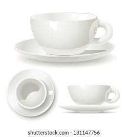 Small coffee cup. Illustration of a volume model small coffee cups for printing, logo or coloring.