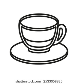Small coffee cup, lungo. Hand drawn doodle illustrations.