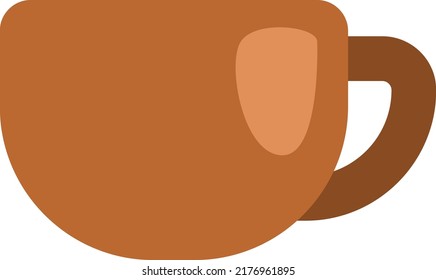 Small coffee mug, illustration, vector on a white background.