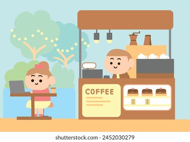 Small coffee shop in town.