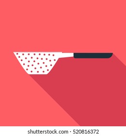 Small colander icon. Flat illustration of small colander vector icon for web