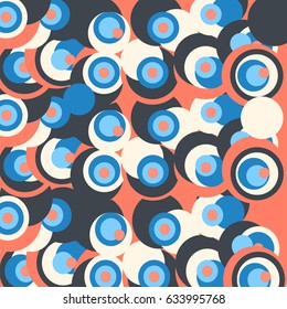 Small color rings - abstract background. Vector illustration.