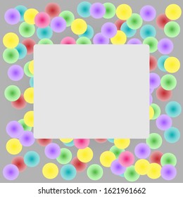 Small colored molecules on a gray background