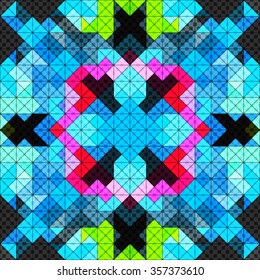 Small colored polygons seamless geometric background