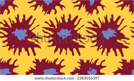Small colorful flowers. Abstract colorful pattern for background. Seamless floral pattern. Background is azure. Hand drawing. Textile rapport. Raster cute pattern in small flower.