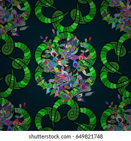 Small colorful flowers. The elegant the template for fashion prints. Spring floral background with blue flowers. Vector cute pattern in small flower. Motley illustration.