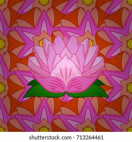 Small colorful flowers. Motley illustration. Vector cute pattern in small flower. Spring floral background with pink, orange and neutral flowers. The elegant the template for fashion prints.