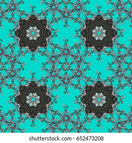 Small colorful flowers. Vector cute pattern in small flower. 