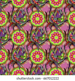 Small colorful flowers. Vector cute pattern in small flower. Spring floral background with flowers. Motley illustration. The elegant the template for fashion prints.