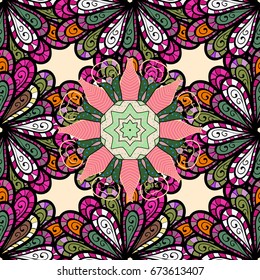 Small colorful flowers. Vector cute pattern in small flower. Spring floral background with flowers. Motley illustration. The elegant the template for fashion prints.