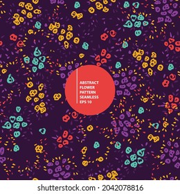 small colorful tropical flower pattern seamless illustration