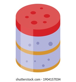 Small confectioner cake icon. Isometric of small confectioner cake vector icon for web design isolated on white background