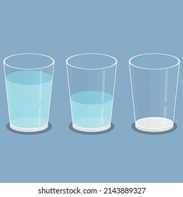 a small container for drinks made of glass or similar material, with a flat base and usually with no handle