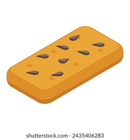 Small cookie icon isometric vector. Dietary nutrition garlic. Restaurant culinary