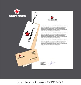 Small corporate identity template design set. Vector company style.